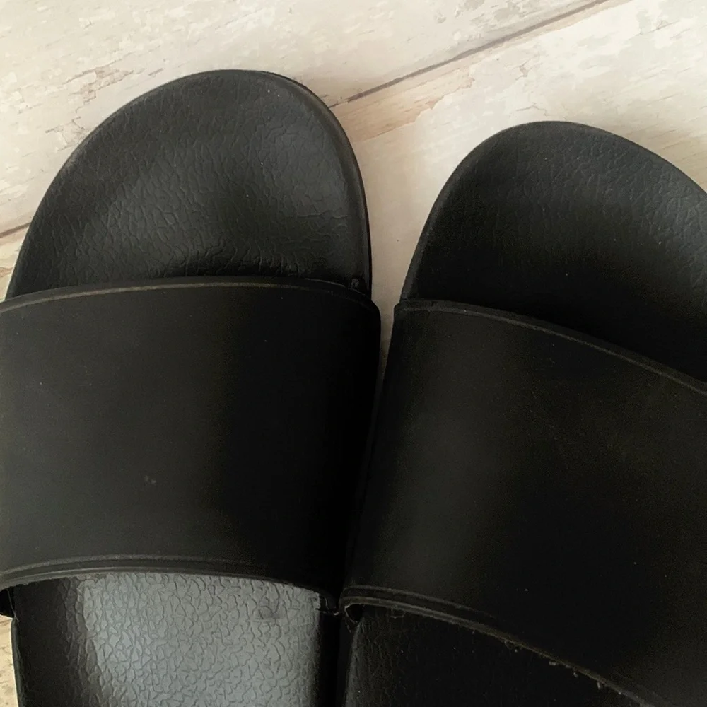 Mens 7/8 Black Slides Slip On Shoes Sandals Goodfellow Co. Target Size 7 8
